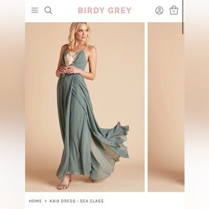 Birdy Grey Seaglass Chiffon Kaia Bridesmaid Dress size XS - not altered